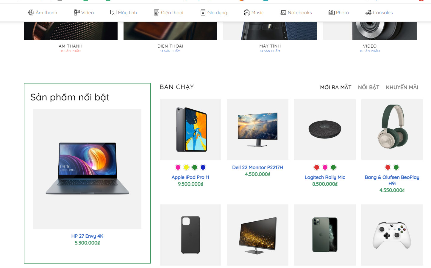 Theme wordpress bán đồ công nghệ đẹp